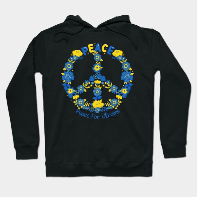 Peace for Ukraine Hoodie by fineaswine